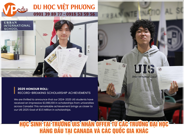 Học sinh tại UIS nhận offer từ các trường hàng đầu tại Canada và các quốc gia khác