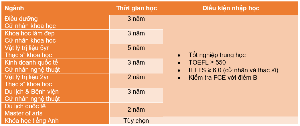 Chương trình học ở VPU