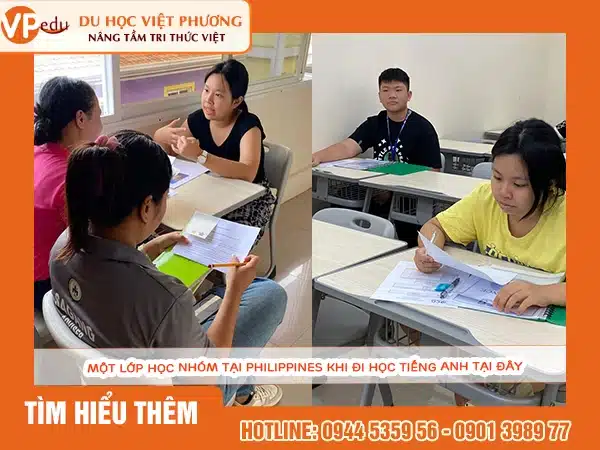 Một lớp học nhóm tại Philippines khi đi học Mb66 hiện đang mở tại đây