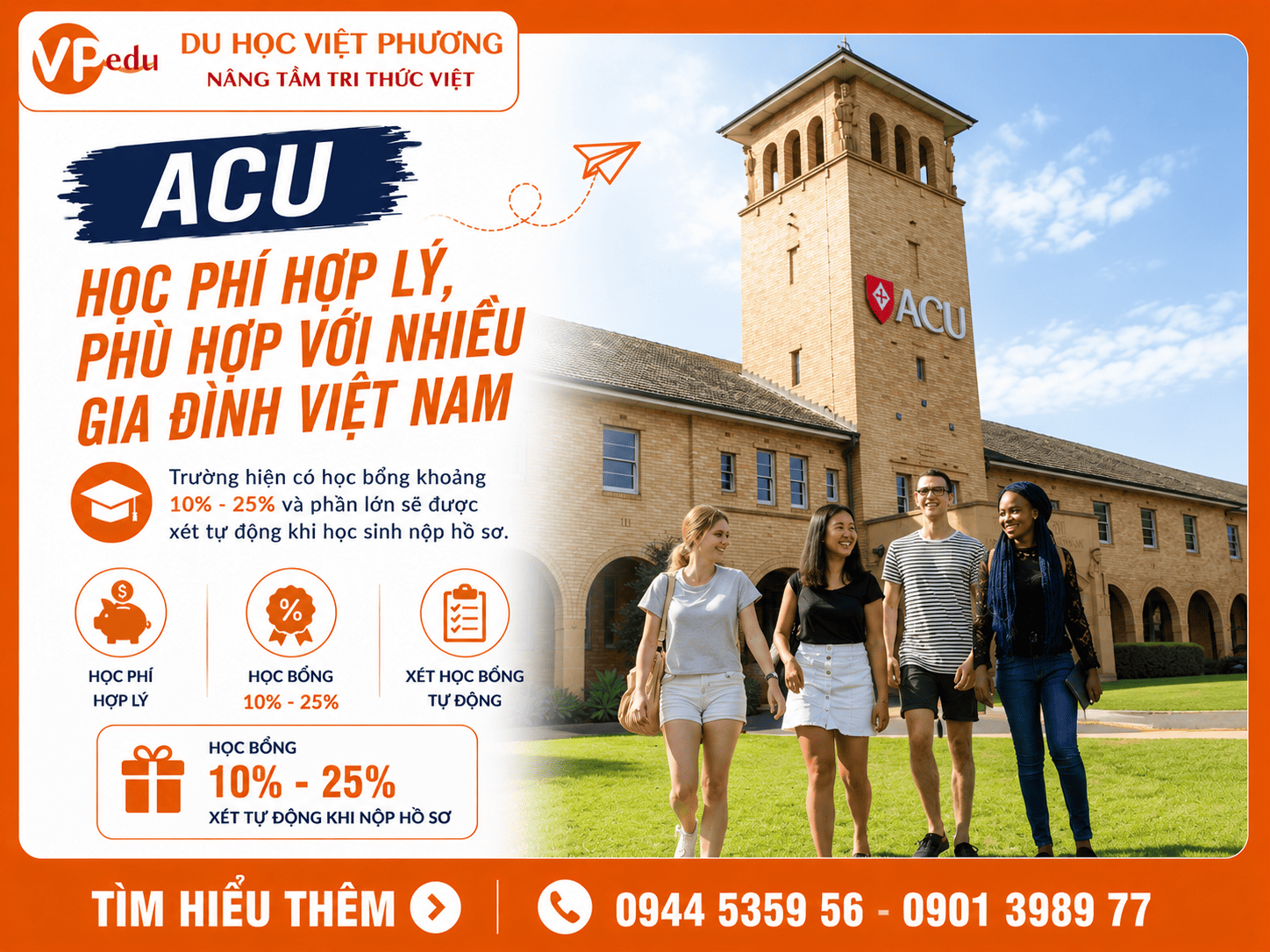 ACU - Học Phí Hợp Lý, Phù Hợp Với Nhiều Gia Đình Việt Nam