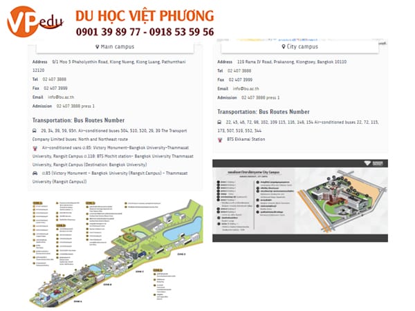 Đôi nét về 2 khu campus của Bangkok University