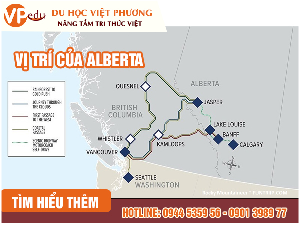 Vị trí địa lý của bang Alberta