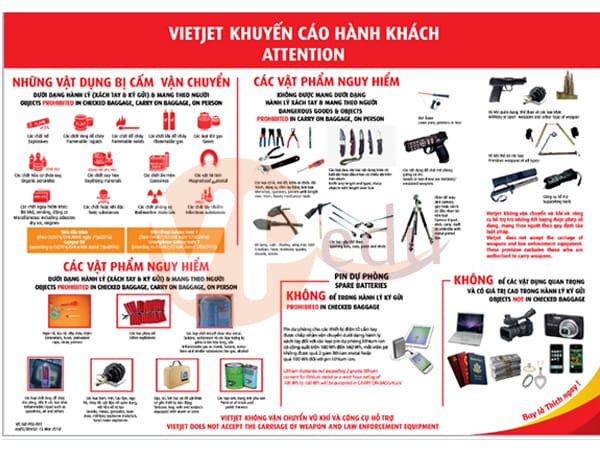 Những thứ không được phép mang lên máy bay theo thủ tục nhập cảnh Mỹ