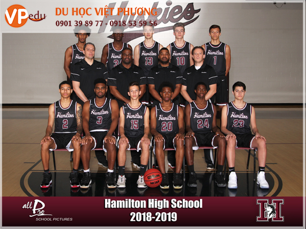 Đội tuyển bóng rổ 2018-2019 của trường Hamilton High School