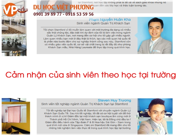 Chia sẻ từ sinh viên học ngành Quản trị khách sạn tại Stamford Thái Lan