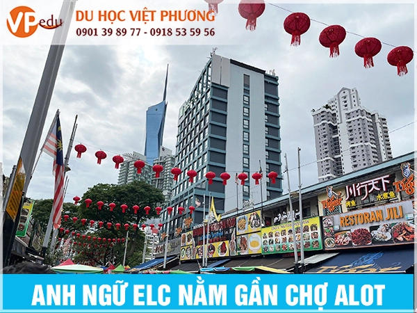 Khu vực chợ Alot - Nằm gần trường anh ngữ ELC