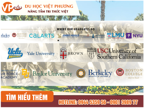Danh sách các trường đại học Top đầu mà học sinh của trường đậu