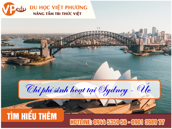 Chi phí sinh hoạt trung bình tại Sydney