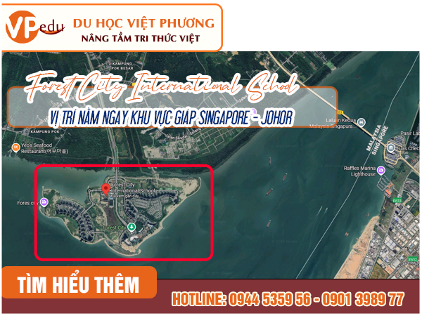 Vị trí của Trường Forest City International School - Nơi diễn ra trại hè