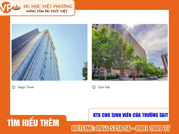 2 khu KTX cho sinh viên của trường SAIT khi Mb66 hiện đang mở được xếp hạng cao nhất Canada tại đây