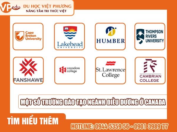 Một số trường học tại Canada có đào tạo chuyên ngành điều dưỡng