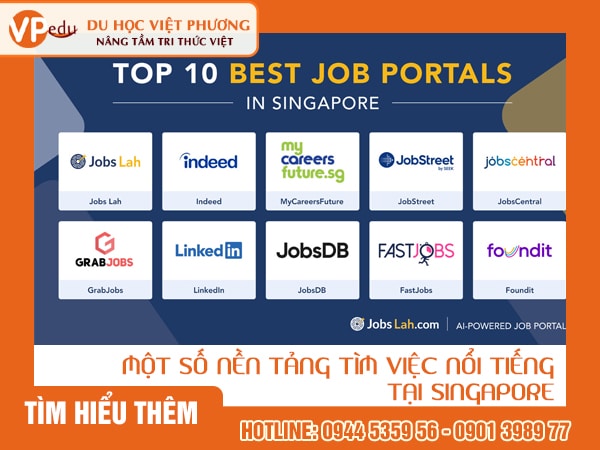 Một số nền tảng tìm việc phổ biến tại Singaore